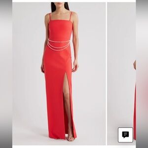 Josie Faux Pearl Belt Detail Column Gown
LIKELY